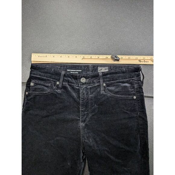 AG Adriano Goldschmied Black Coated Farrah Skinny Ankle High-Rise Jean Women's - Picture 8 of 9